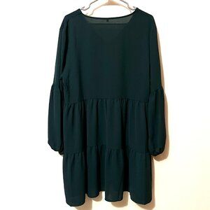 USED} Amoretu Women Summer Tunic Dress, Deep Green/Size - XL (16/18)